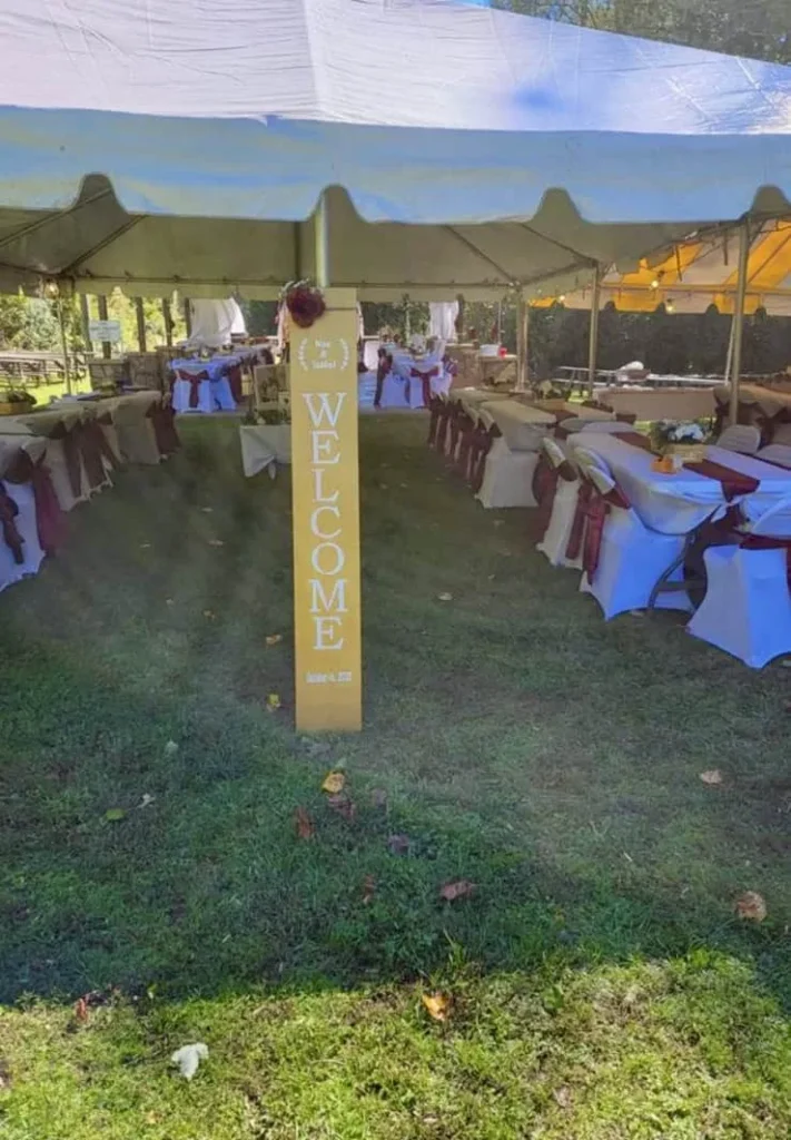 Wedding at Deer Crossing Lodge near Helen, GA &mdash; Reception Tent
