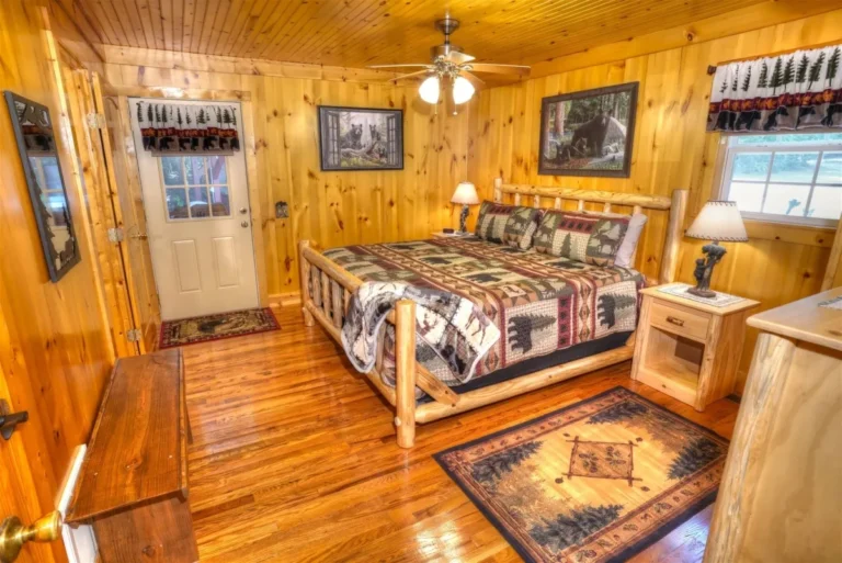 910 Meine Huette 13 Meine Huette Cabin Bedroom View in Sautee Nacoochee, GA