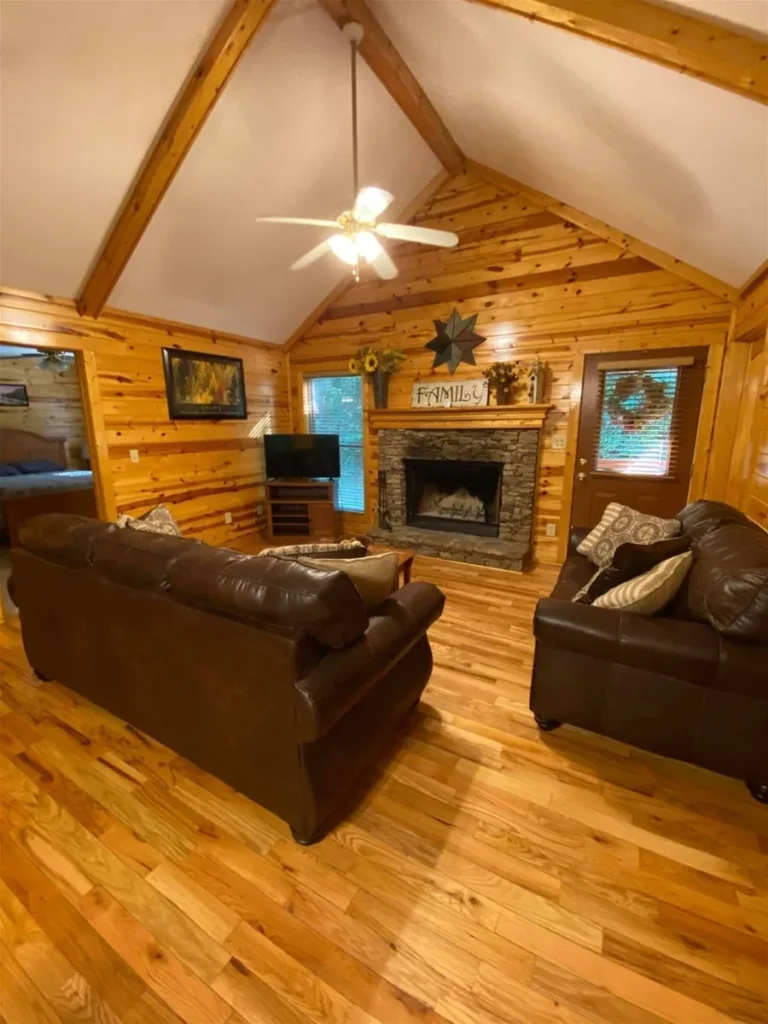 81 Miners Mountain 8 Miners Mountain Cabin Living Room in Sautee Nacoochee, GA