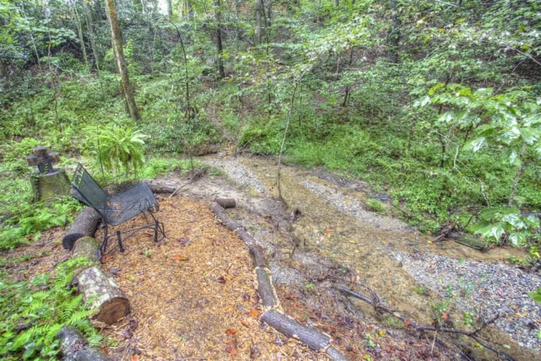 97 Serenity 21 Serenity Cabin Backyard Stream in Sautee Nacoochee, GA
