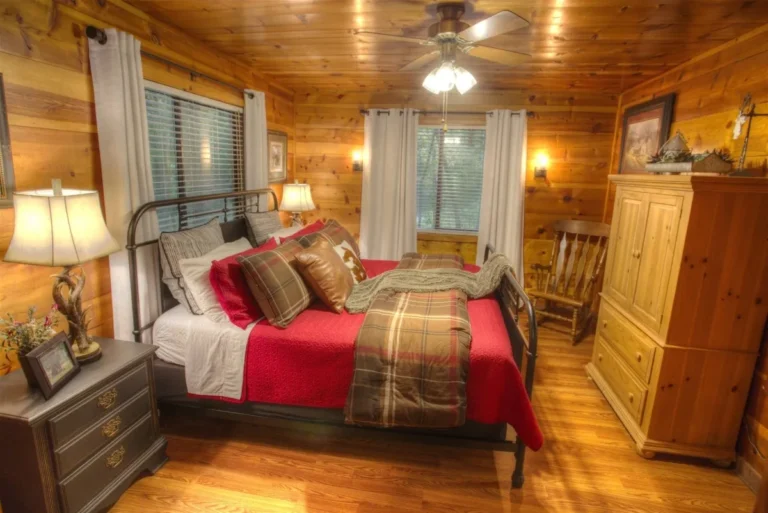 97 Serenity 7 Serenity Cabin Bedroom & Dresser in Sautee Nacoochee, GA
