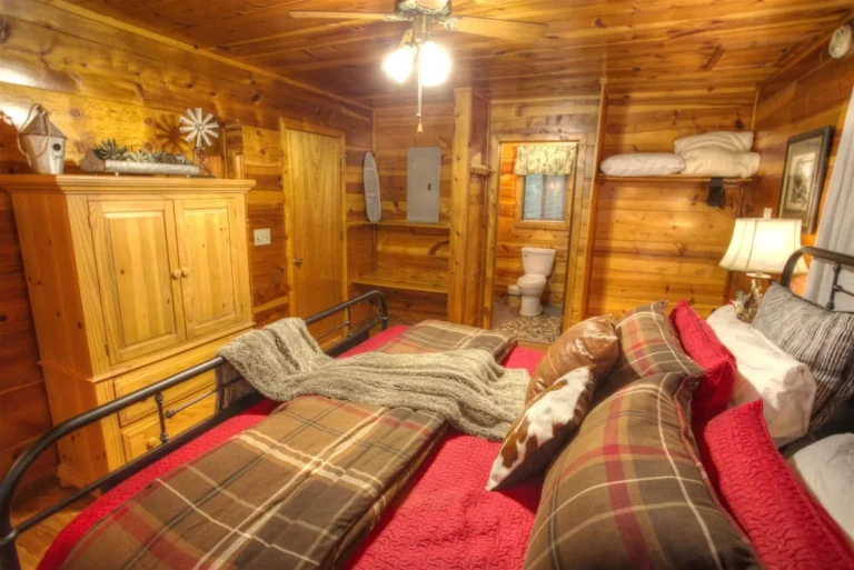 97 Serenity 3 Serenity Cabin Bedroom in Sautee Nacoochee, GA
