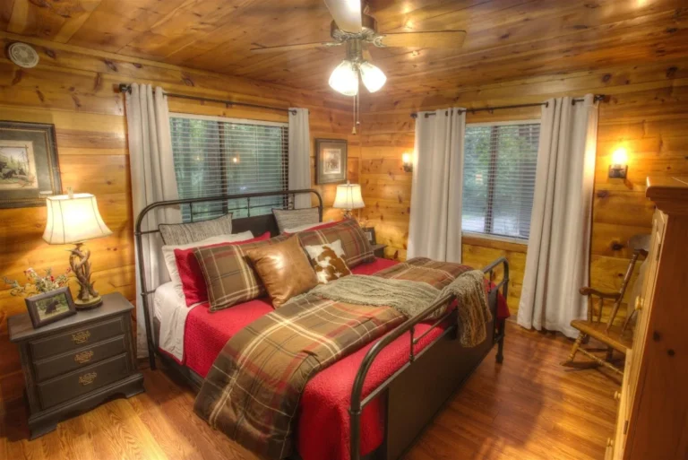97 Serenity 1 Serenity Cabin Master Bedroom in Sautee Nacoochee, GA
