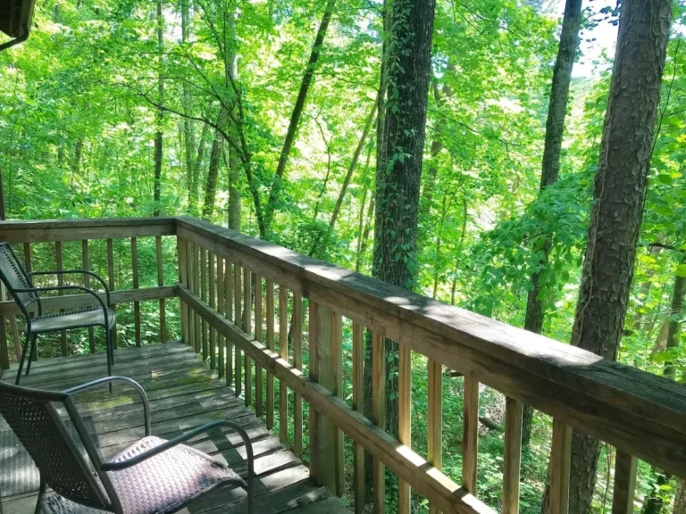 Three Bears Cabin Deck in Sautee Nacoochee, GA