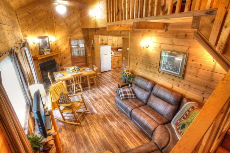 Three Bears Cabin Living Space in Sautee Nacoochee, GA