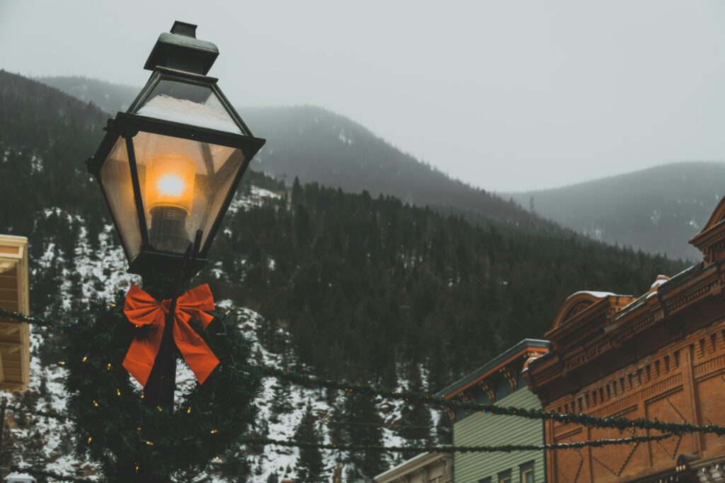 Christmas Lamp post near Helen, GA